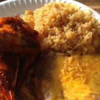 Carlito'S Special · 2 pieces of chicken with rice & beans, 1 corn tortillas & salsa.