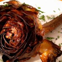 Fried Roman Artichokes · calabrian chili aioli + Pecorino