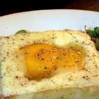 Truffle Egg Toast · egg + fontina + asparagus