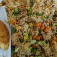 Chicken Fried Rice · 2 wontons