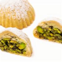 Maamoul Pistachio · Delicate and sweet middle eastern semolina shortbread filled with special crushed pistachio ...