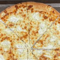 White Pizza - Lg · Ricotta cheese, provolone cheese, mozzarella cheese, parmesan cheese and oregano. No sauce! ...