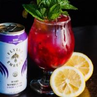 Berry Smash  · Fresh mixed berries, mint, lemon & local honey, topped with Berry Kombucha + an individual 1...