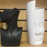 Half Folded Face Tall Vase  · only in white