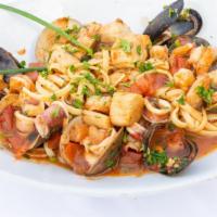 Frutti Di Mare · Mussels | clams | scallops | shrimp | fresh calamari | fresh tomatoes | basil sherry wine | ...