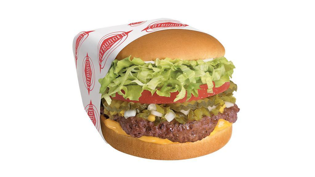 Original Fatburger (1/3 Lb) · The burger that made us famous.  Fresh, ground, 100% pure lean beef, grilled to perfection and built-to-order. Served on a freshly toasted sponge-dough bun. Comes with mayo, lettuce, tomato, pickles, onions, relish, and mustard.