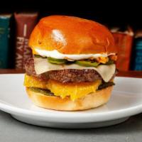 H(Ell) Burger · Angus beef patty, pepper jack cheese, orange, jalapeno, habanero aioli