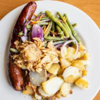 Sausage Plate - Bratwurstteller · Choice of bratwurst, smoked bratwurst and spicy polish served with two Sides.