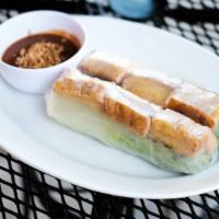 Tofu Spring Rolls · Lettuce, cilantro, vermicelli and tofu wrapped in rice paper.