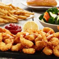 Crispy Shrimp Family Meal · A Sizzler Favorite! Includes choice of 2 sides and Cheese Toast, for 4.