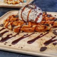 Belgian Waffle · Whipped cream, powder sugar.    Add additional items from our Cream Sauce, Dry Toppings and ...