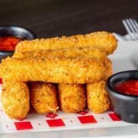 Mozzarella Sticks · Cut and breaded in-house, served with marinara sauce