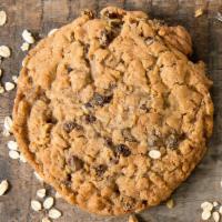 Big Oatmeal Raisin Cookie · 4 oz Oatmeal cookie made with juicy raisins. Choose from 6, 8, and 12 cookies per box.