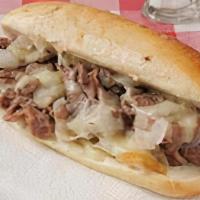Philly Steak Sub · Philly steak, grilled with mushroom , onions, and provolone cheese.