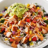 Create Your Own Bowl · Choice of protein, rice, beans, flavorful salsas, sauces, and toppings. Top it with with gua...
