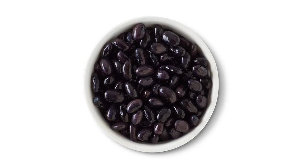 Side Of Black Beans · Black beans cooked in-house daily with cumin and red onion, seasoned with lime juice and salt. [Cal 140]