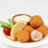 Chicken Mini Cordon Bleu 6 Pcs · Breaded Chicken Breast Patty With Rib Meat , Filled with swiss cheese and canadian Style Bac...