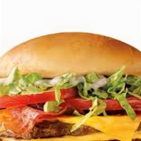 Double Bacon Cheeseburger · 1/3 Beef Patty ,Bacon may, mustard , ketchup , red onions , tomatoes , lettuce   , american ...
