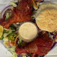 2 Pc. Tandoori Chicken · 2 Pc Drumsticks Comes with Chutney and Biscuits
