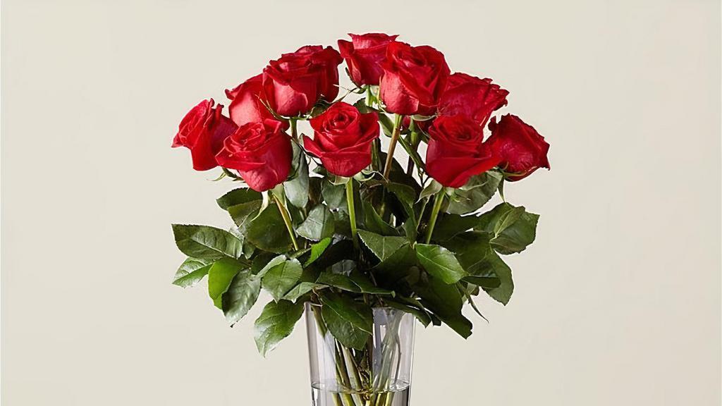 12 Long Stem Red Roses · This classic 12 Long Stem Red Rose Bouquet is a powerful symbol of passion or gratitude for anyone special in your life. One of the most iconic flowers of all, your recipient will feel nothing but love when these stunning roses arrive. Vase included. Item # B59S