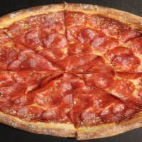 Rosenberg Pizza · Red sauce, mozzarella cheese and extra pepperoni.