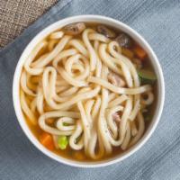Udon Special · Served with miso soup or salad, and white rice. Choice of chicken, shrimp or beef.
