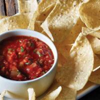 Chips & Salsa · A bag of fresh chips includes a twelve ounces salsa.