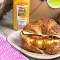 Morning Special Breakfast · Our most popular breakfast, made on a butter croissant with scrambled eggs and your choice o...