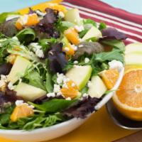 Apetit Special · Oranges, apples and goat cheese over a bed of mixed greens.