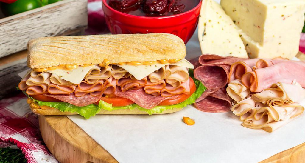 Chipotle All Star · A loaded mildly spicy sandwich with Genoa salami, turkey, ham and Pepper Jack cheese. Delicious.