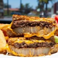 Patty Melt · 1/3-Pound Angus Beef Patty, American
Cheese & Grilled Onions on Grilled Rye Bread