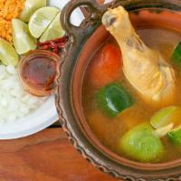 Chicken Soup (Large) · 32 ounces . Comes with toppings on the side and corn tortillas.