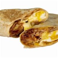 Best Of Bad Ass Breakfast Burritos - Haus Burrito Meal · 3 eggs, smoked bacon, white American cheese, crispy tater tots, caramelized onions, spciy ma...