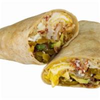 Best Of Bad Ass Breakfast Burritos - Bronco Burrito Meal · 3 eggs, smoked bacon, white American cheese, avocado, pickled jalapeños, crispy tater tots, ...