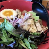 Summer Noodle · Chilled cold noodle with sliced cucumbers, spring mix, diced tofu, eggs, sliced pork chashu,...
