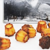 12 Mini Caneles · Small french pastries with a soft and tender vanilla custard center and a thick caramelized ...