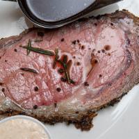 Prime Rib With Regular Side (2) · 12oz Slow roasted with herbs and rock salt. AVAILABLE Friday, Saturday, & Sunday ONLY.