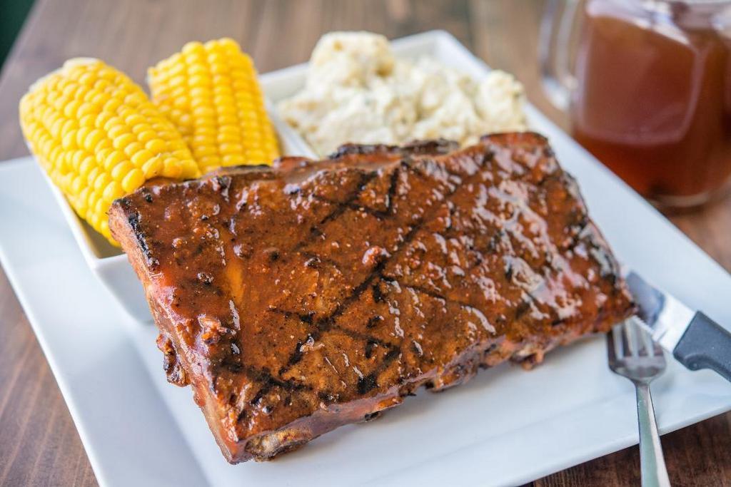 Louis Bbq. Ribs (Half Rack) · Half rack of slow roasted St. Louis cut pork ribs, glazed in signature bbq sauce