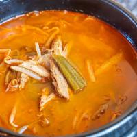 Spicy Beef Soup / 육개장 · [Spicy]
Served with steamed white rice and 3 side dishes.
BEEF, BRACKEN, GREEN BEAN SPROUTS,...