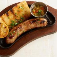 Argentine Chorizo · Sausage, charred baguette, salsa criolla