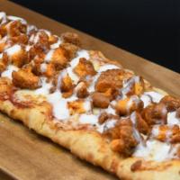 Buffalo Ranch Pizza · Marinara, Mozzarella, chopped Chicken Fritters tossed in our hot and spicy buffalo sauce and...