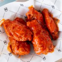 Chicken Wings · 6 Chicken Wings.  Sauce available are:
BBQ, Buffalo, Sweet Crunchy Garlic, and Garlic Parmesan