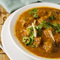 Lamb Curry (Boneless) · Cooked with dominant taste of tomatoes.