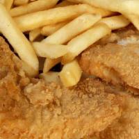 Fish N' Chips · 3 pieces of cod fillets, served with fries.