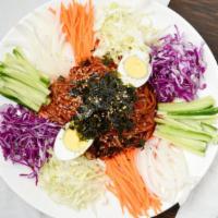 Spicy Noodle Salad · Spicy Buckwheat Noodles w/ julienned vegetables