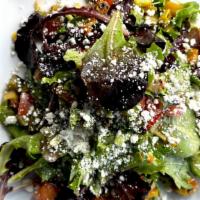 Grilled Vegetable Salad · Zucchini, bell peppers, tomato, asparagus, feta cheese, mixed greens and sun-dried tomato vi...