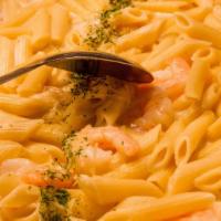 Seafood Pasta With Alfredo Sauce · small tray