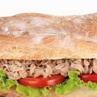 Tuna Sandwich  · Tuna, onions,lettuce, tomatoes and mayonnaise