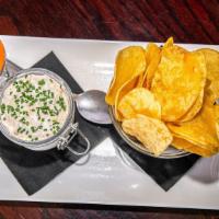 Caramelized Onion Dip · Chef Kayla's secret family recipe, served with kettle chips.