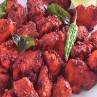 Chicken 65 · Boneless chicken marinated with southern Indian spices and deep fried.